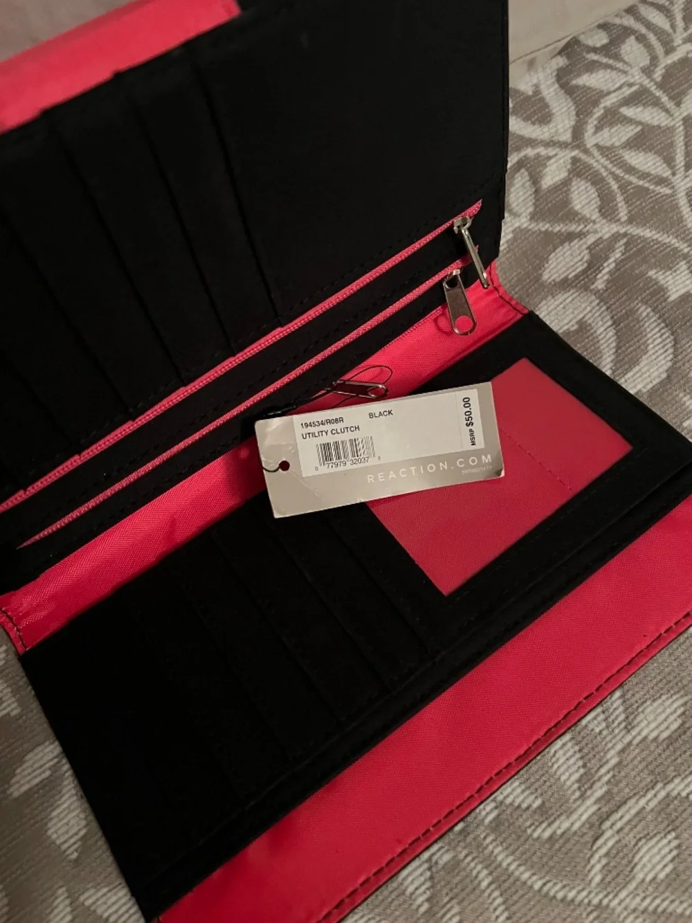 Kenneth Cole Wallet Black& Hot Pink